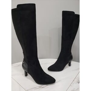 NEW SIZE 10 - LifeStride Women's Gracie Dress Boots Black‎ Knee High Suede